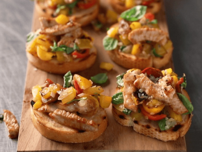 Turkey and Confetti Bruschetta